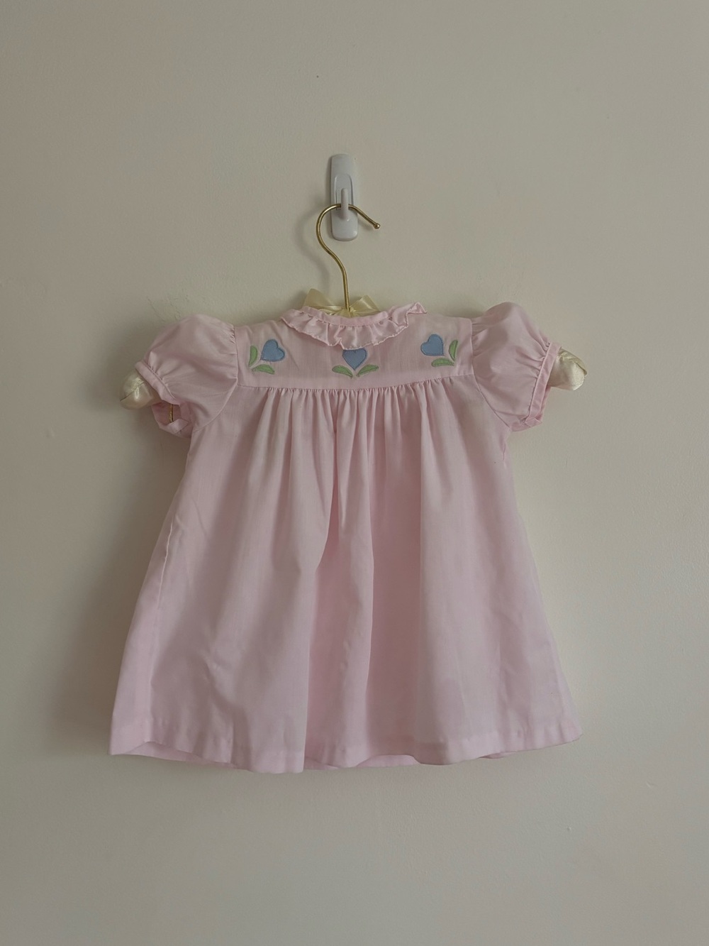 Lisa Jackson Light Pink Baby Dress with Tulips